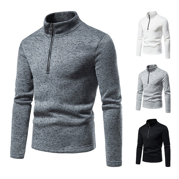 Sporty pull for men with a modern high collar and practical zip details Lune London