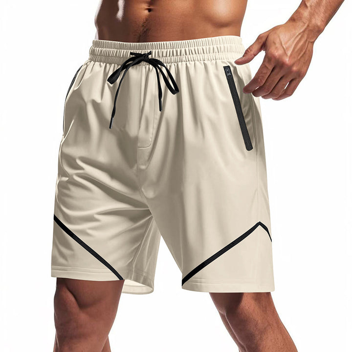 Shorts d'entraînement sportifs pour hommes avec des poches zippées pratiques et un matériau respirant Lune London