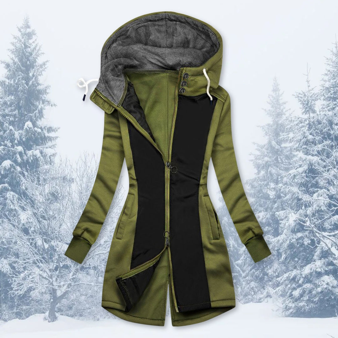 Women's sporty windbreaker jacket with high collar and warm inner lining Lune London