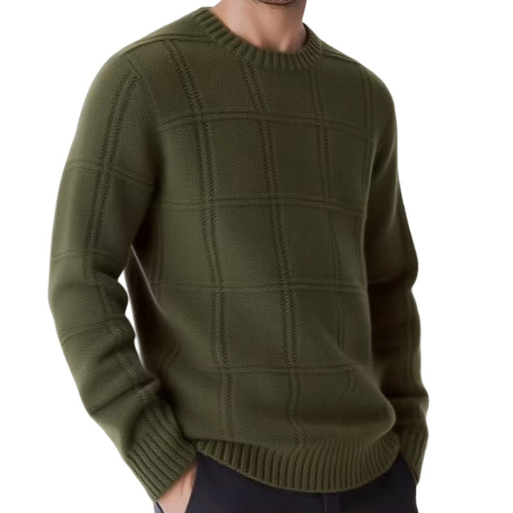 Men's knitted sweater with textured design Lune London