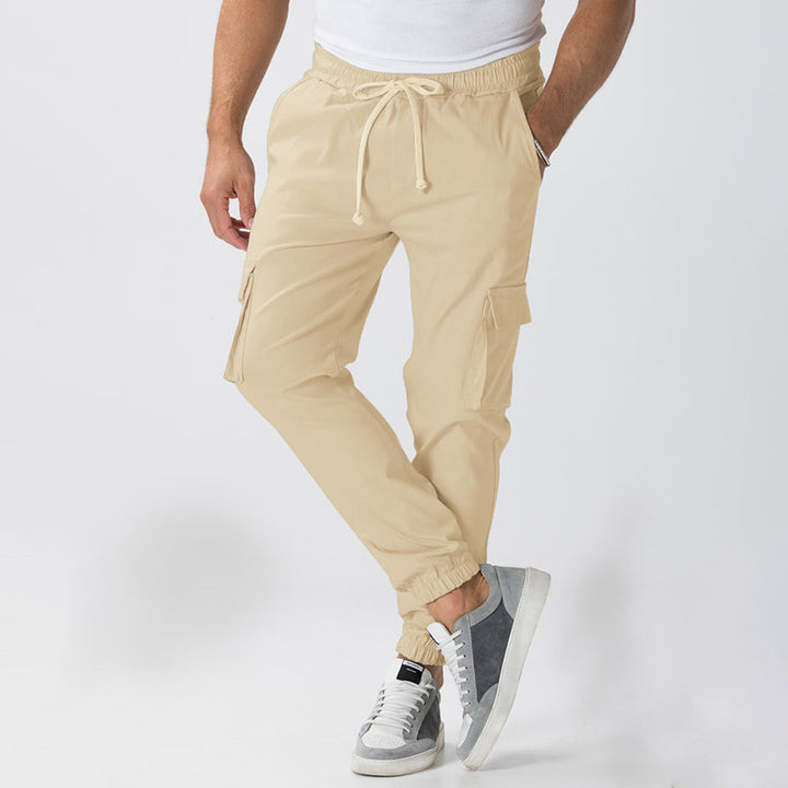 Men's cargo jogging pants with adjustable waist and practical side pockets Lune London