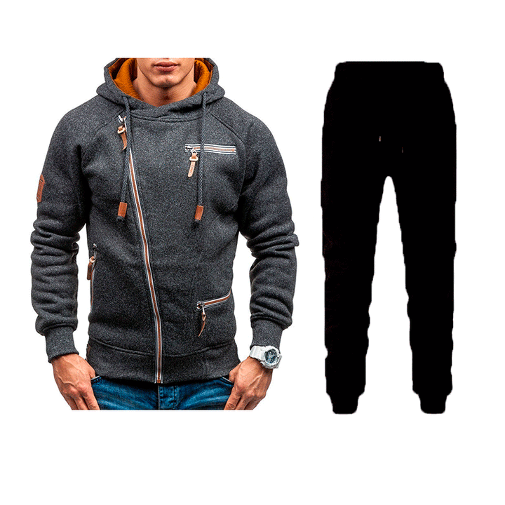 Men's sweatshirt and jogger pants set with stylish contrast details and practical pockets Lune London
