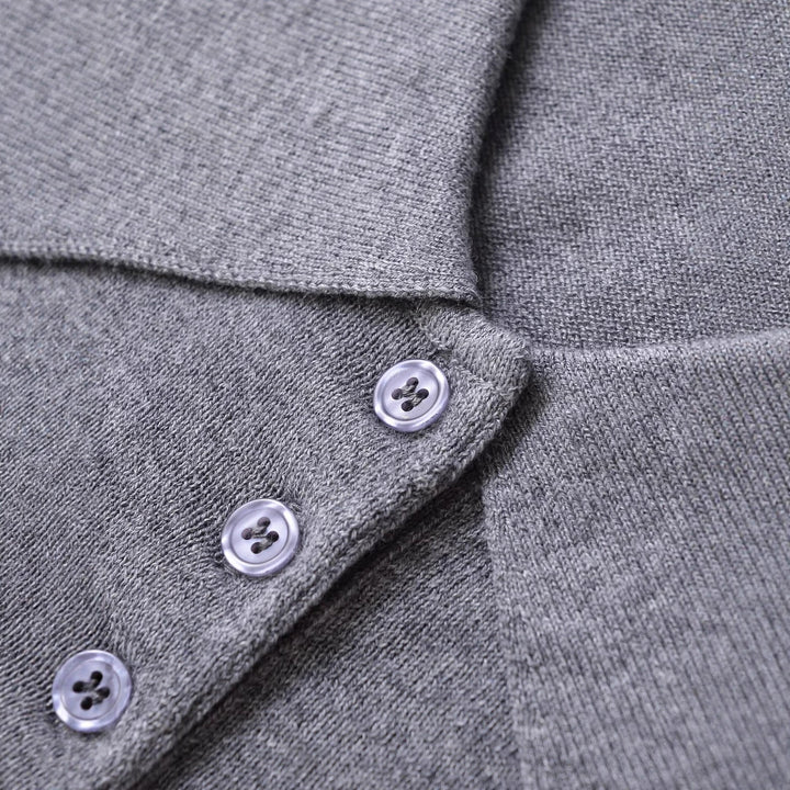 Ladies long sleeve polo with button placket and classic collar Lune London