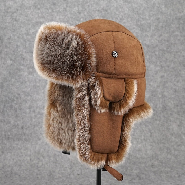 Women winter hat with ear protection lined in fur Lune London