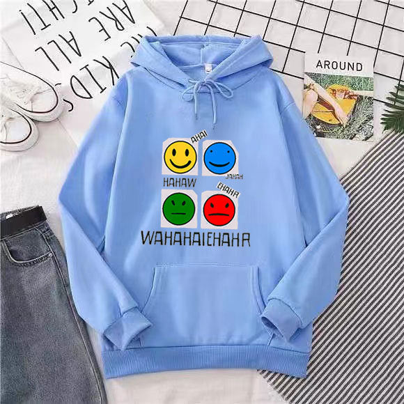 Women’s hoodie with cheerful emoji design Chic & Stil