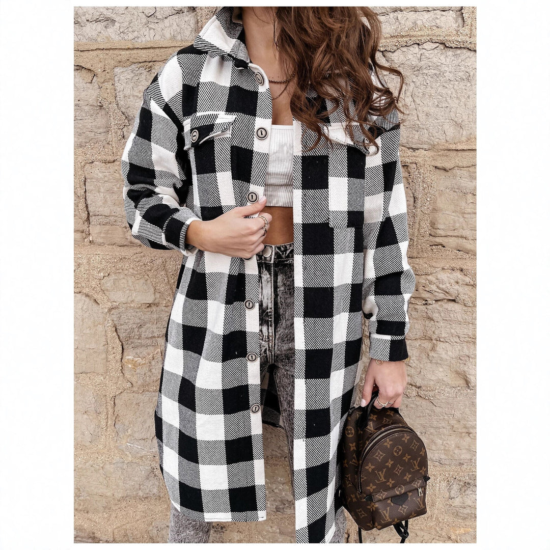 Oversized plaid jacket for women Lune London