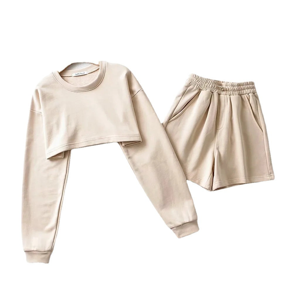 Women's casual crop top and shorts set Lune London