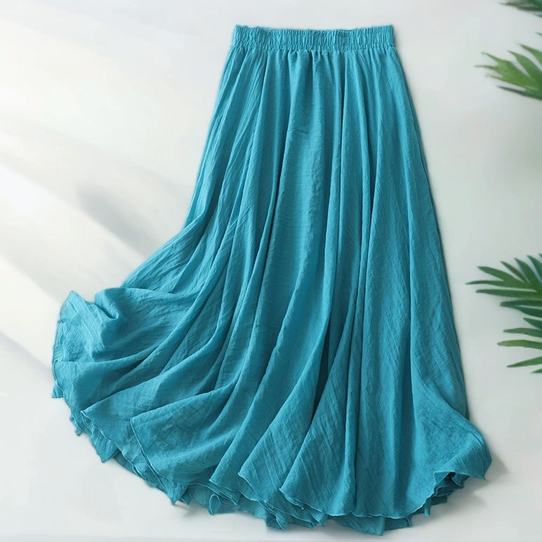 Women Long Flowing Maxi Skirt with Elastic Waist and Modern Cut Lune London