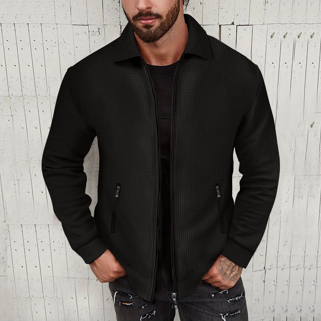 Trendy jacket for men with textured design and side zip pockets Lune London