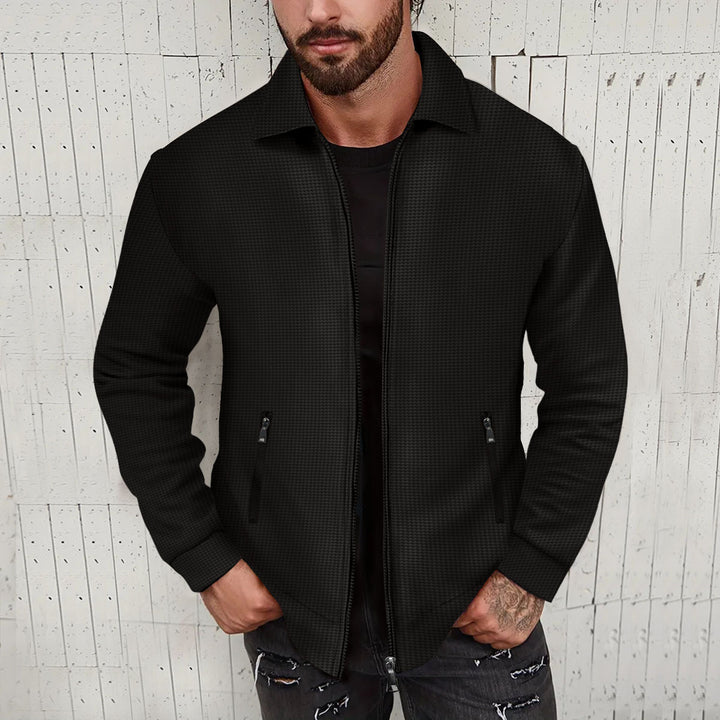 Trendy jacket for men with textured design and side zip pockets Lune London