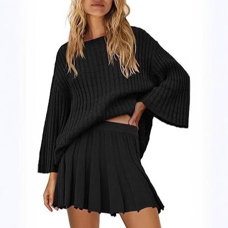 Casual knitted dress for women with asymmetrical hem and loose fit Lune London