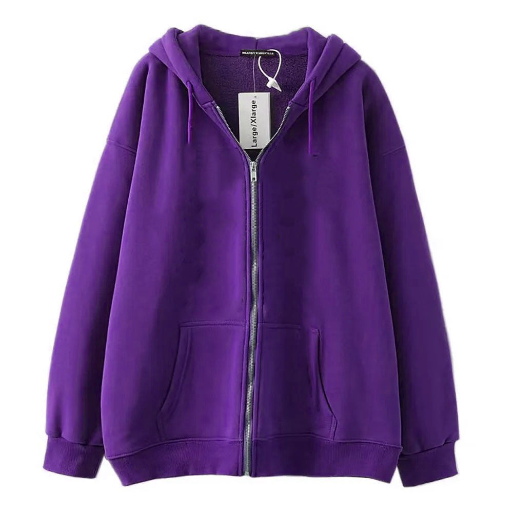 Casual hooded jacket for women with full zip Lune London