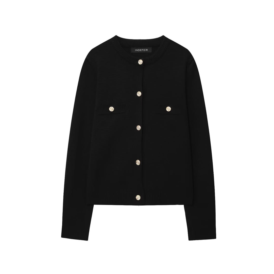 Lady Cardigan with button details and chest pockets Lune London