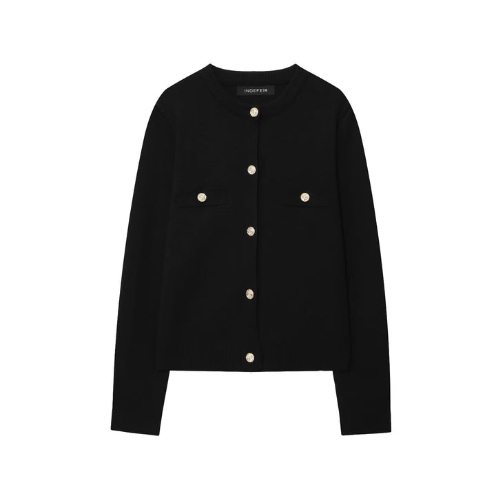 Lady Cardigan with button details and chest pockets Lune London