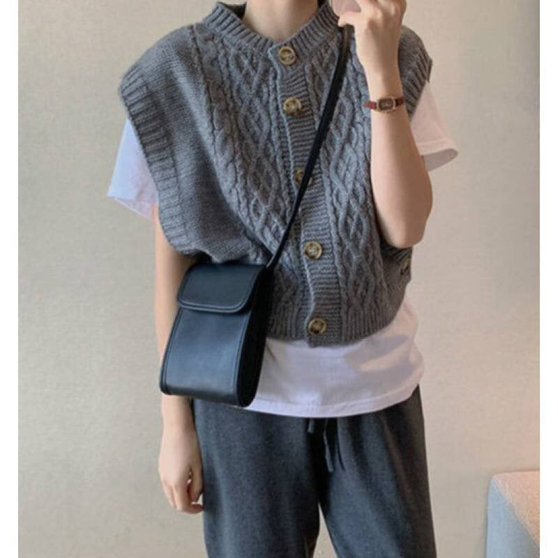 Gilet en tricot pour femme avec motif en relief Chic & Stil