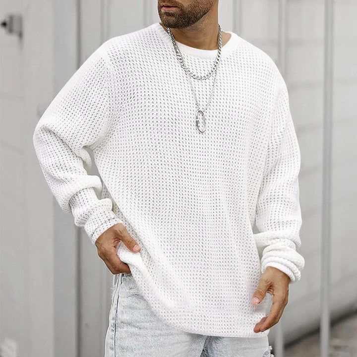 Men's chunky knit sweater with modern cut and cozy inner lining Lune London