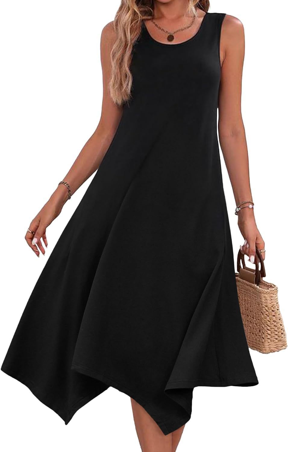 Summer shirt dress for women with asymmetrical hem and eye-catching pattern Lune London
