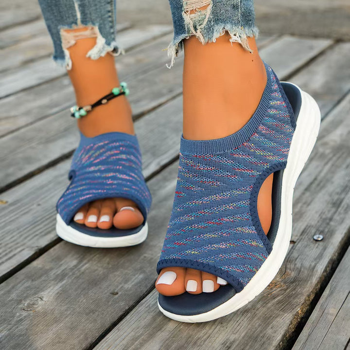 Ladies Comfortable Wedge Shoes with a Breathable Upper and a Flexible Sole Lune London