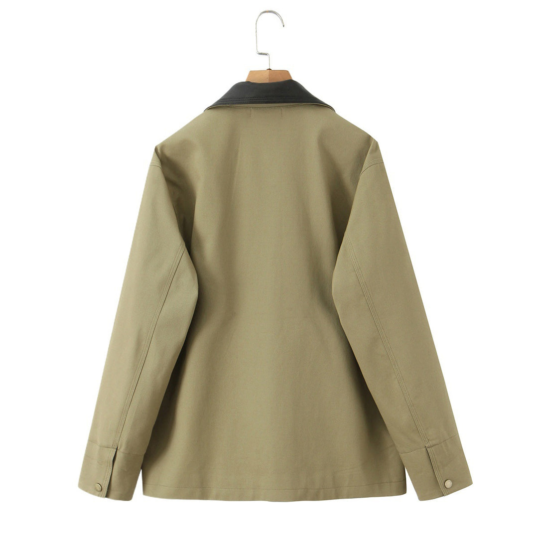 Women’s work jacket durable with a stylish collar and practical pockets Lune London