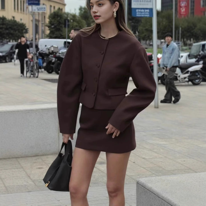 Ladies Elegant Cropped Jacket Lune London