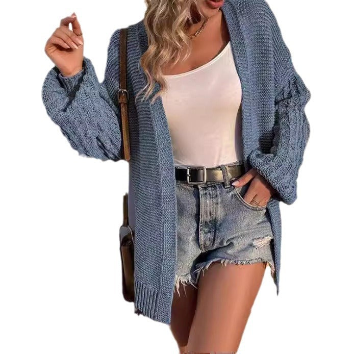 Knit jacket for women with wide sleeves and a relaxed fit Lune London