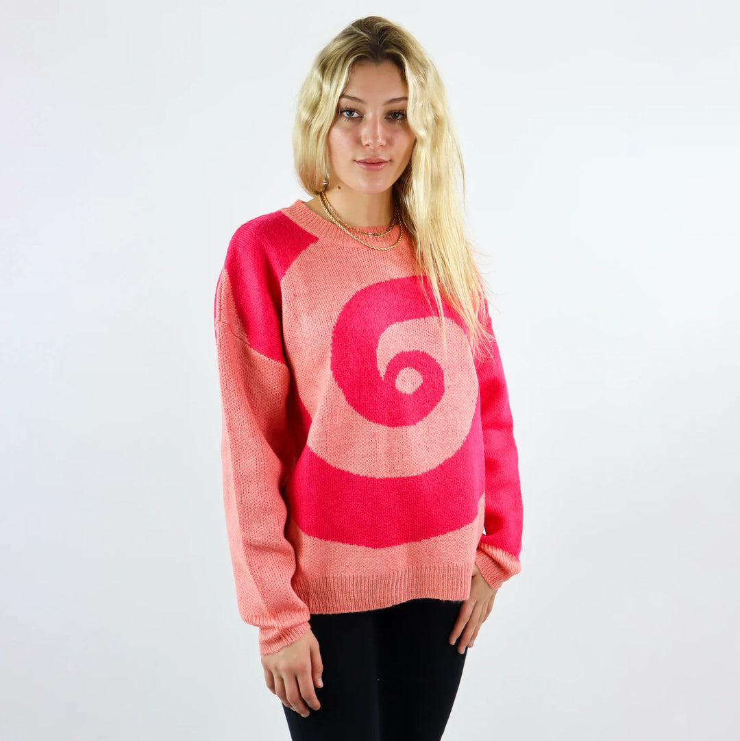 Cozy sweater for women with spiral pattern Lune London