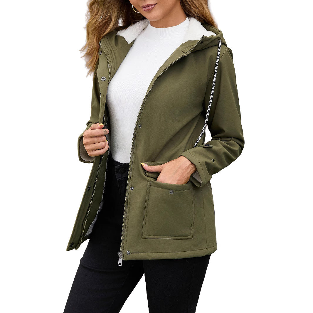 Women's outdoor sport jacket with warm fleece lining Lune London