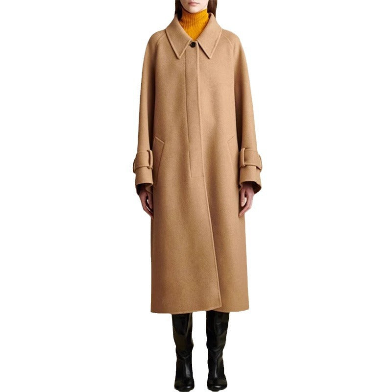 Manteau en laine surdimensionné pour femmes avec col moderne Chic & Stil