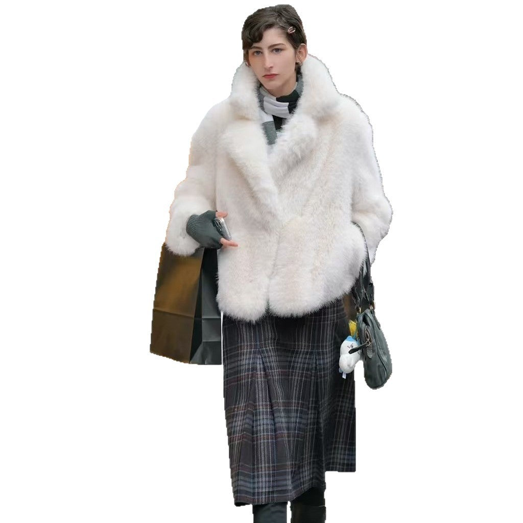 Ladies cozy oversized jacket with striking collar Lune London