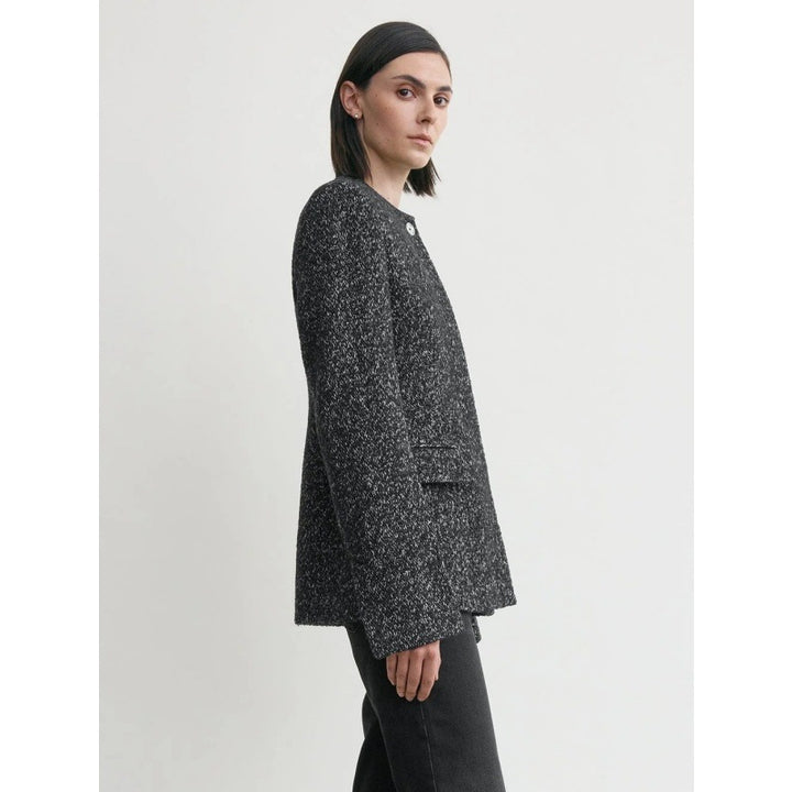 Fashionable wool blazer for women with textured fabric Lune London