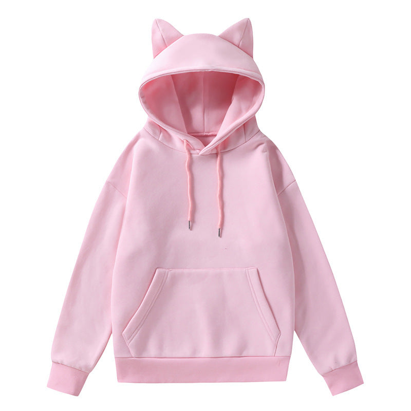 Hooded sweatshirt for ladies with cat ears and soft inner lining Lune London