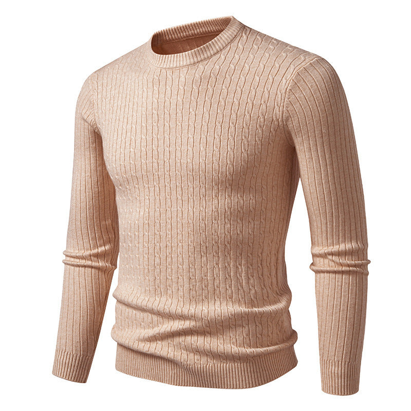 Fine knit sweater for men with structured twisted pattern Lune London