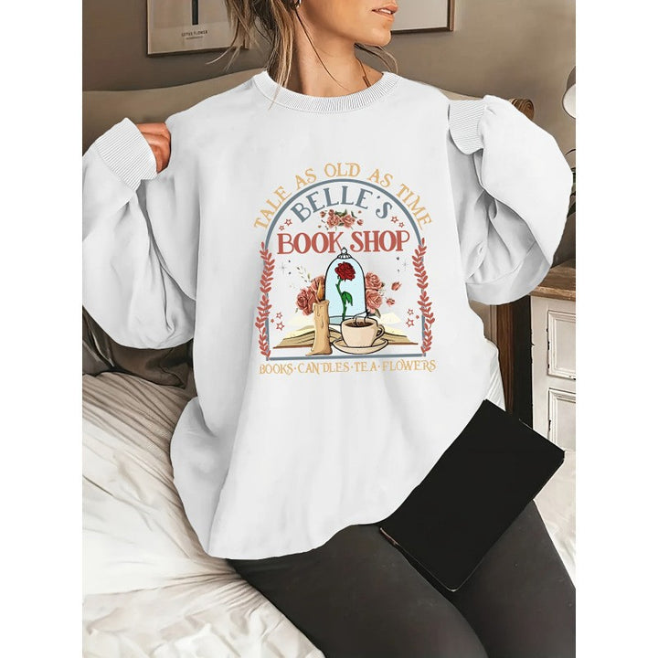 Sweatshirt pour dames avec motif de librairie unique Chic & Stil
