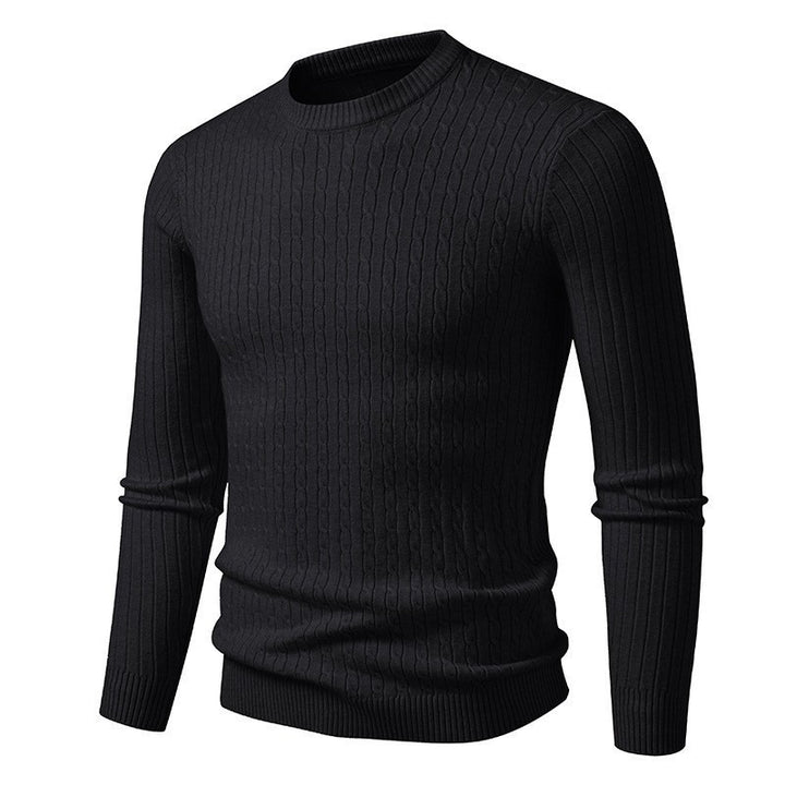 Men's knitted sweater with modern cable pattern Lune London