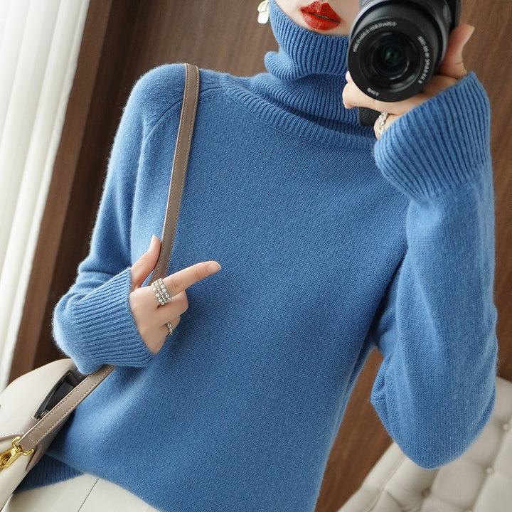 Womens cashmere turtleneck sweater Lune London