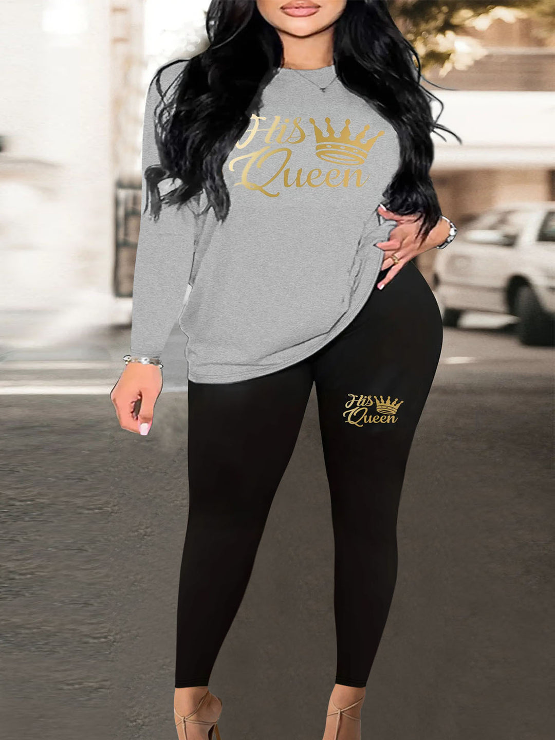 Long sleeve t-shirt for women with a nice bear pattern and a relaxed fit Lune London