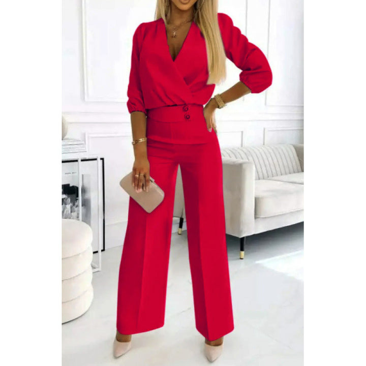 Elegant ladies jumpsuit with wide legs Lune London