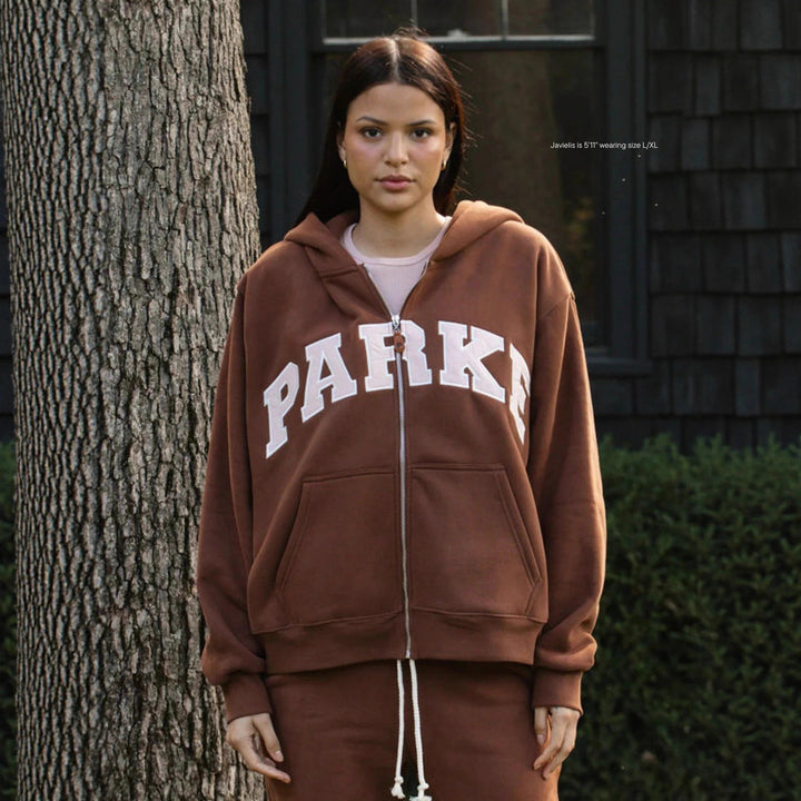 Women's hoodie with striking lettering and soft inner lining Lune London