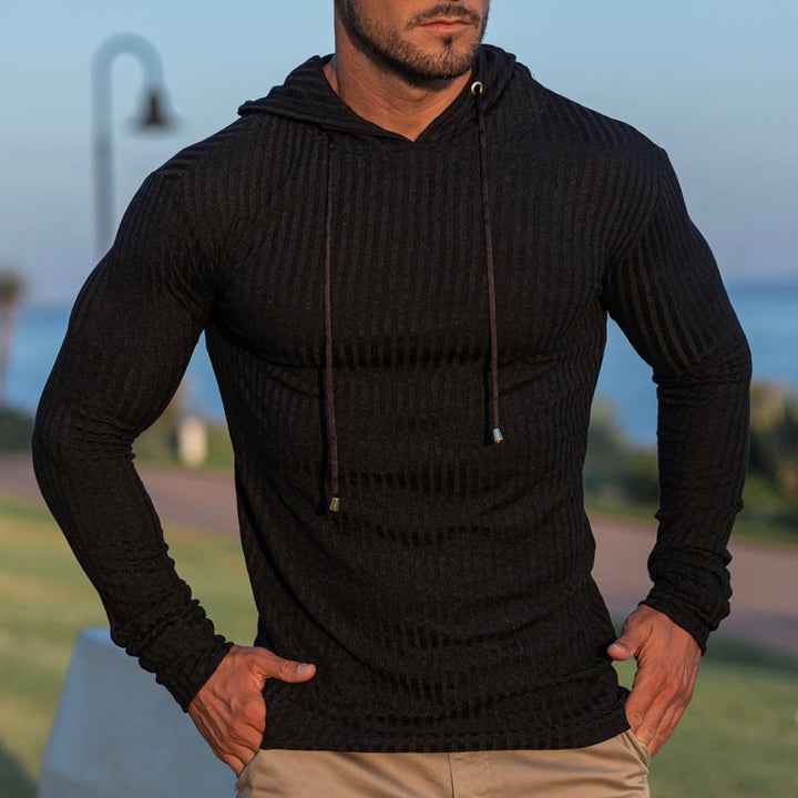 Men's moisture-wicking cotton blend hoodie with textured design Chic and Style