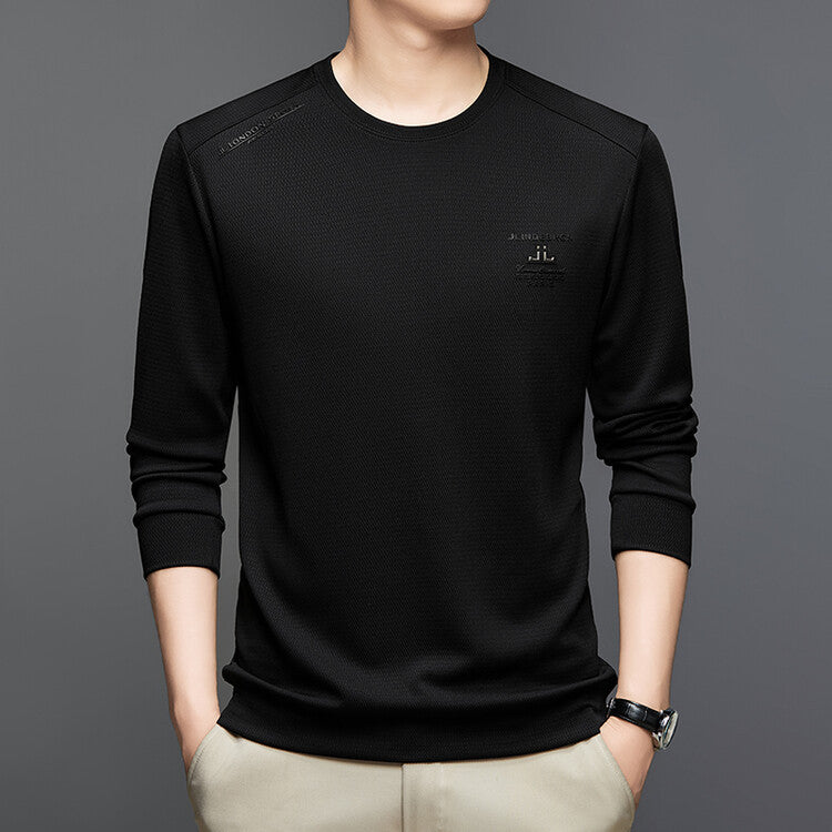 Trendy long sleeve shirt for men in textured fabric Lune London