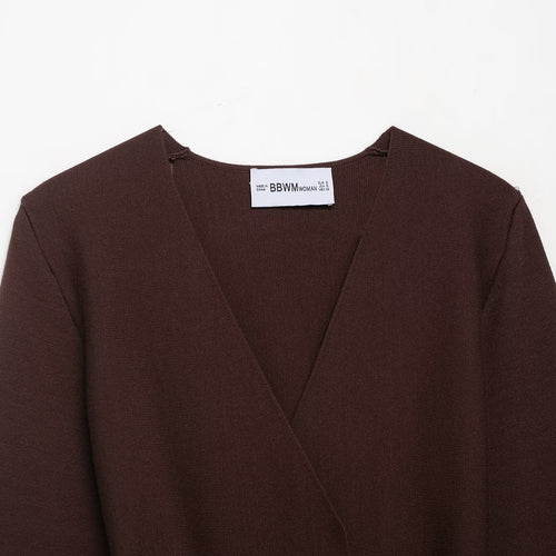 Elegant wrap jacket for women with waist belt Lune London