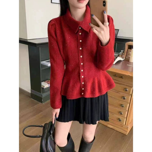 Top péplum pour femmes en maillage doux avec élégants boutons Chic & Stil