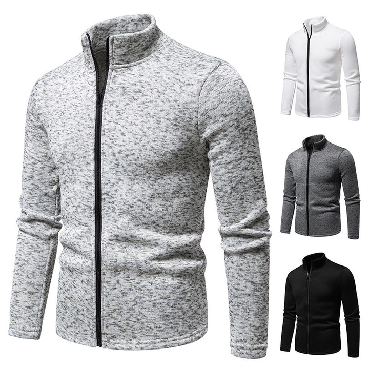Men's fleece jacket with stand collar and full zip Lune London