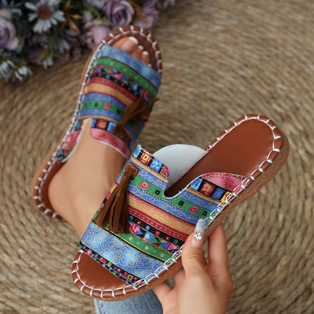 Women chic boho slide sandals Elegant Lune London