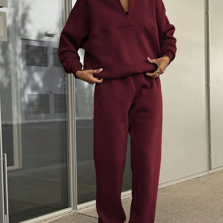 Ladies high quality zip-up sweatshirt with high collar Lune London