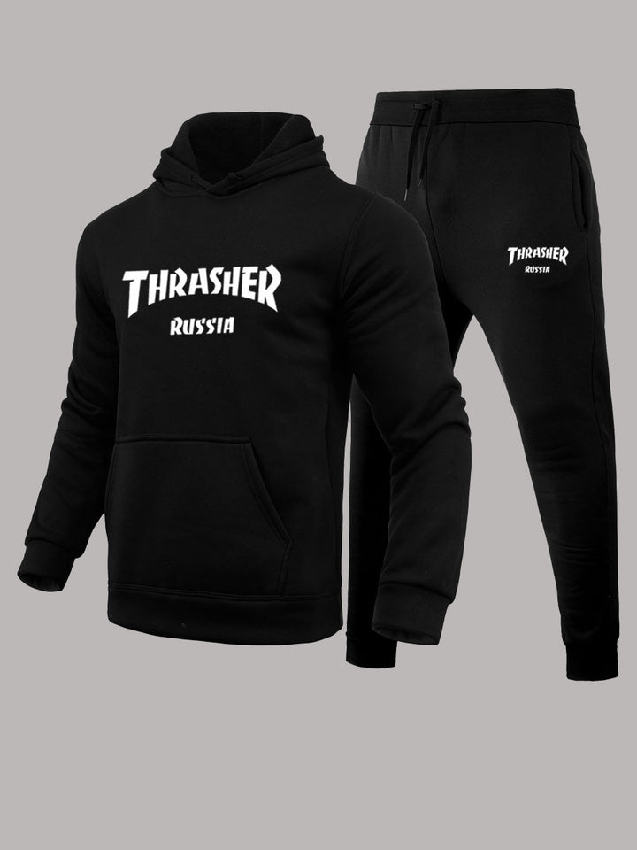 Men's hoodie and jogger pants set with catchy logo Lune London