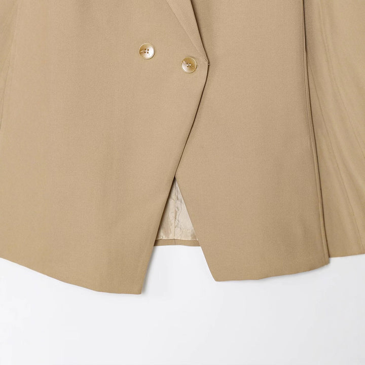 Ladies elegant double-breasted blazer with gold buttons Lune London