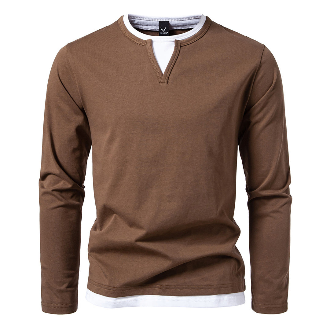 Long sleeve shirt for men with innovative collar Lune London