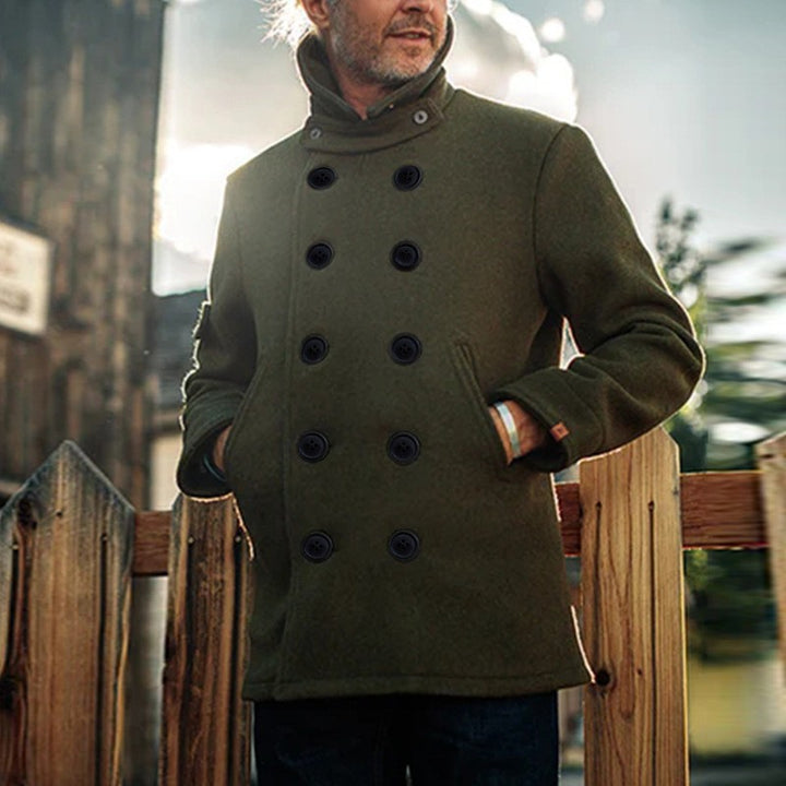 Elegant double-breasted coat for men Lune London
