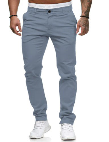 Slim-fit chino pants for men with elastic waist and modern design Lune London